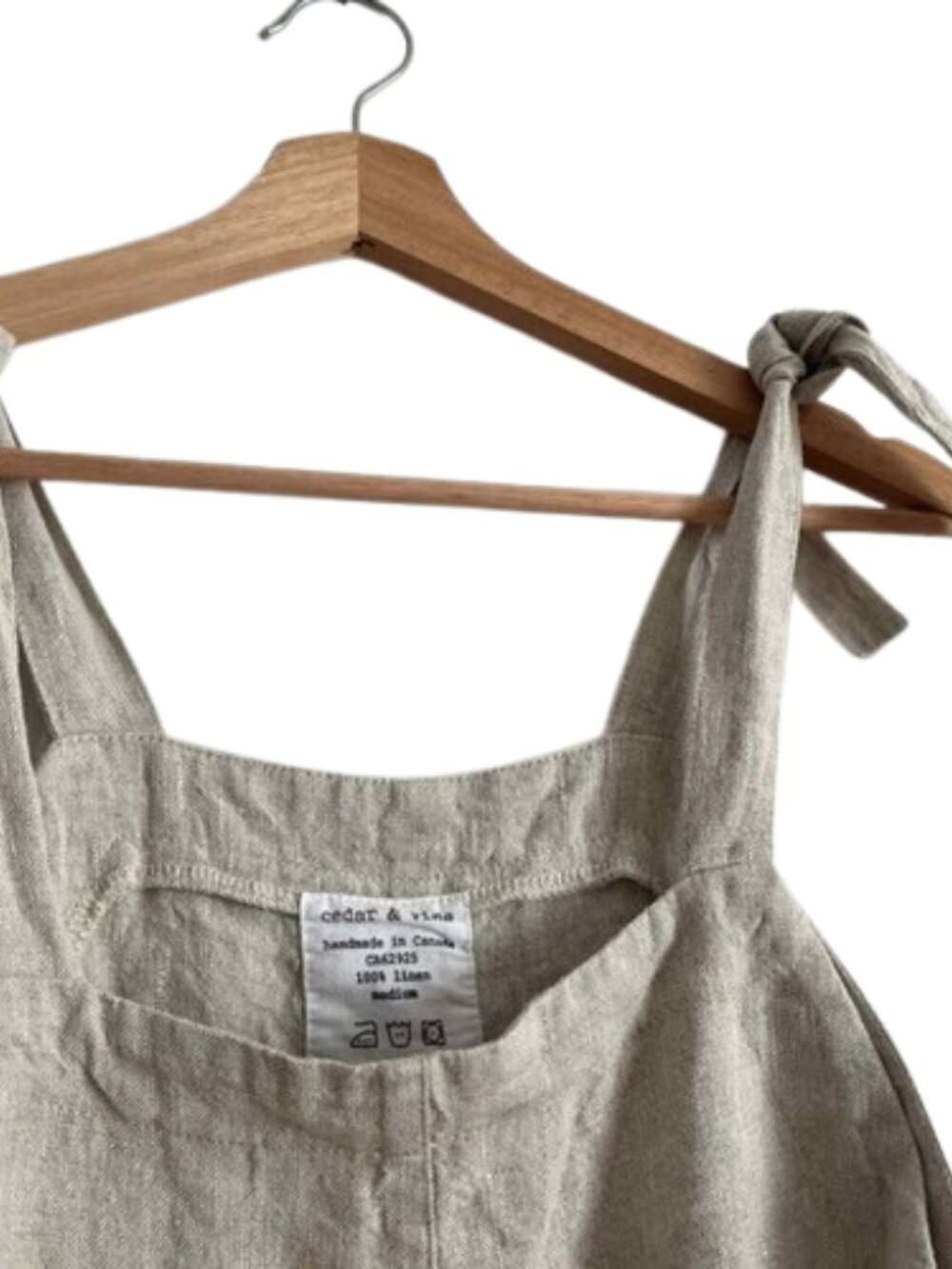 Cedar & Vine Oatmeal Overalls - Picture 2 of 8